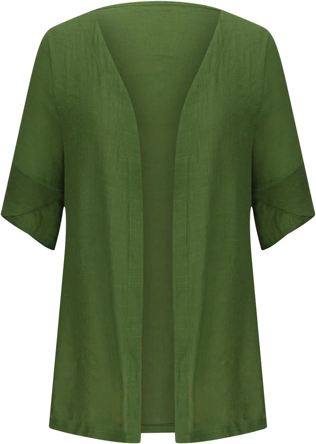 2025 Lightweight Cardigans for Women Summer Casual Half Sleeve Kimono Loose Open Front Blouse Top Plus Size Outfits