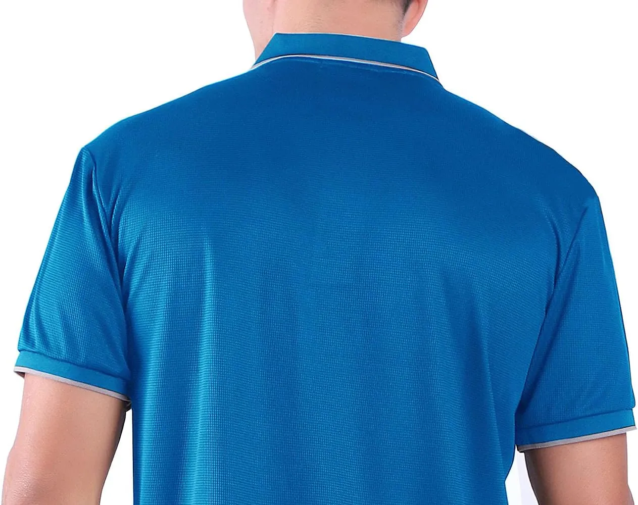 3 Pack Mens Polo Shirts Summer Quick Dry T-Shirt Slim Fit Short Sleeve Casual Sports Workout Golf Tees