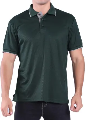 3 Pack Mens Polo Shirts Summer Quick Dry T-Shirt Slim Fit Short Sleeve Casual Sports Workout Golf Tees