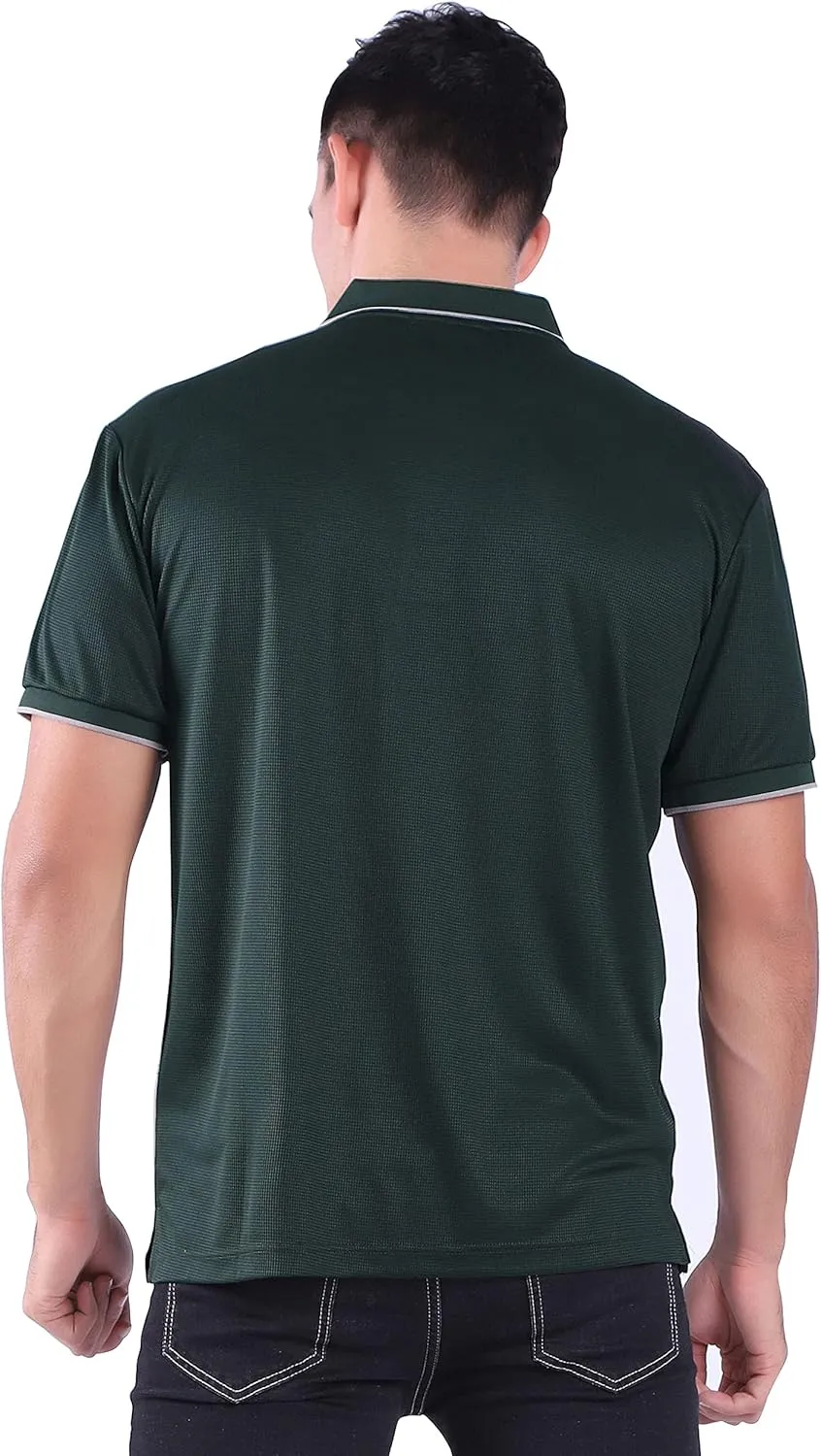 3 Pack Mens Polo Shirts Summer Quick Dry T-Shirt Slim Fit Short Sleeve Casual Sports Workout Golf Tees