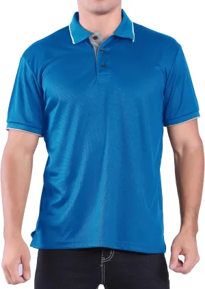 3 Pack Mens Polo Shirts Summer Quick Dry T-Shirt Slim Fit Short Sleeve Casual Sports Workout Golf Tees