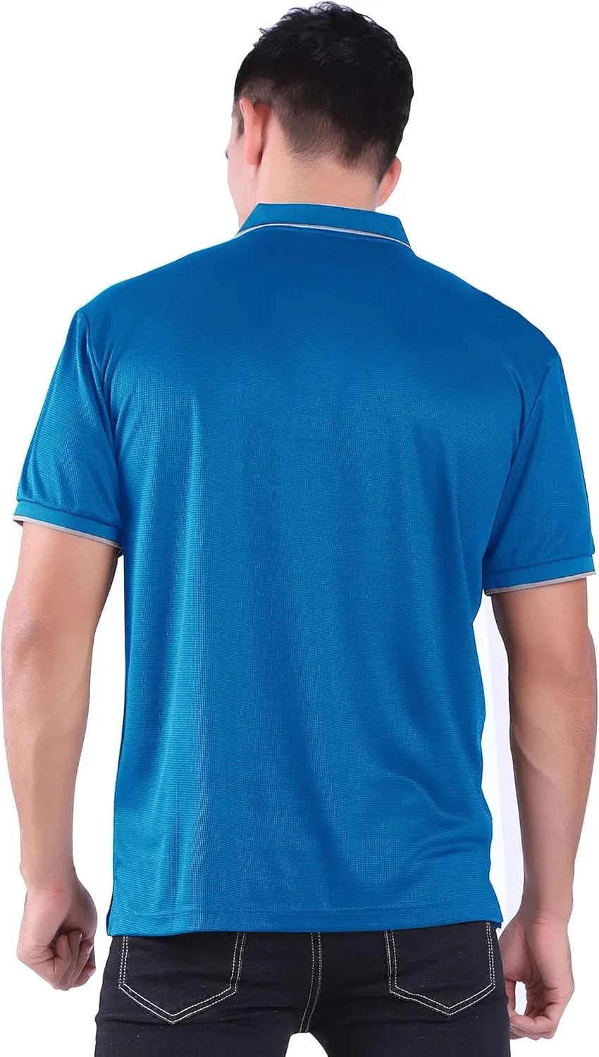 3 Pack Mens Polo Shirts Summer Quick Dry T-Shirt Slim Fit Short Sleeve Casual Sports Workout Golf Tees