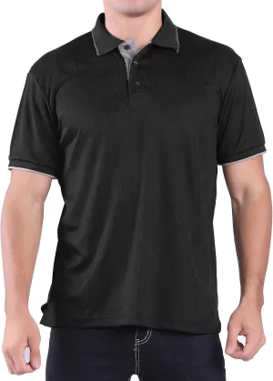 3 Pack Mens Polo Shirts Summer Quick Dry T-Shirt Slim Fit Short Sleeve Casual Sports Workout Golf Tees