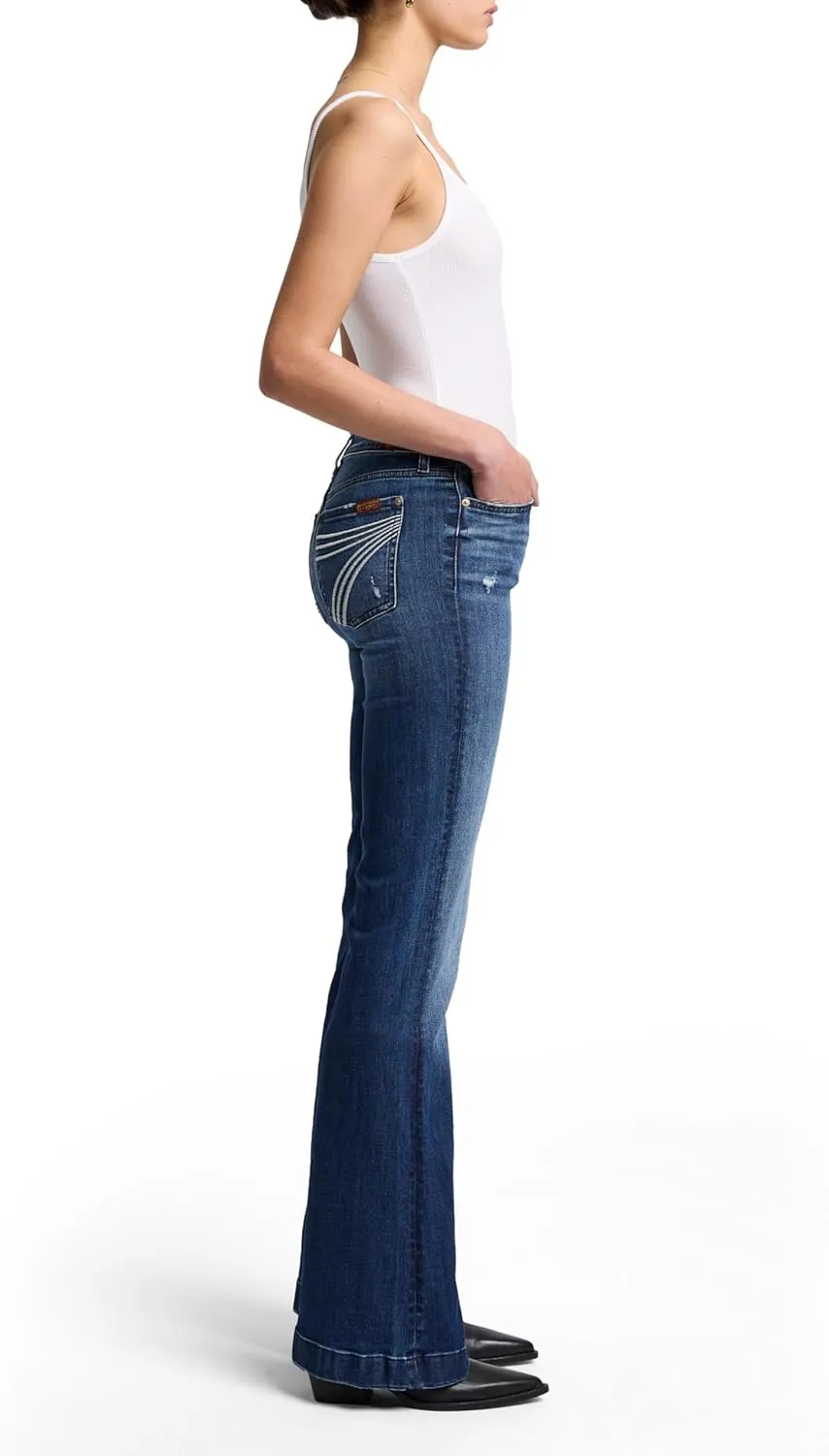 7 For All Mankind Women's Flare Wide Leg Jean