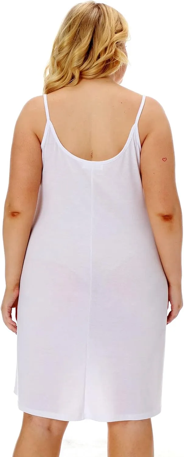 7th Element Plus Size Slip Dress for Women Under Dresses 2025 Spaghetti Strap Cami Camisoles Sun Tank Sleeveless Sundress