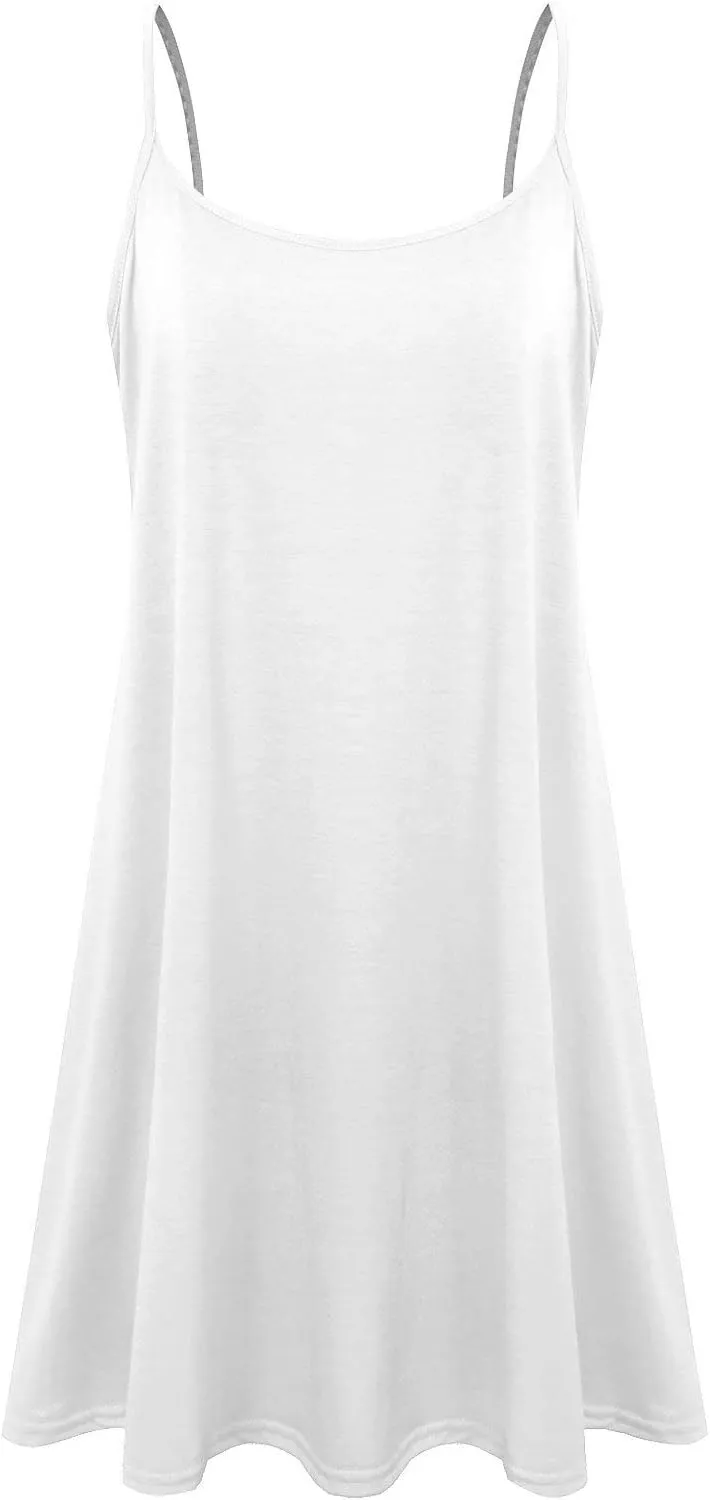 7th Element Plus Size Slip Dress for Women Under Dresses 2025 Spaghetti Strap Cami Camisoles Sun Tank Sleeveless Sundress