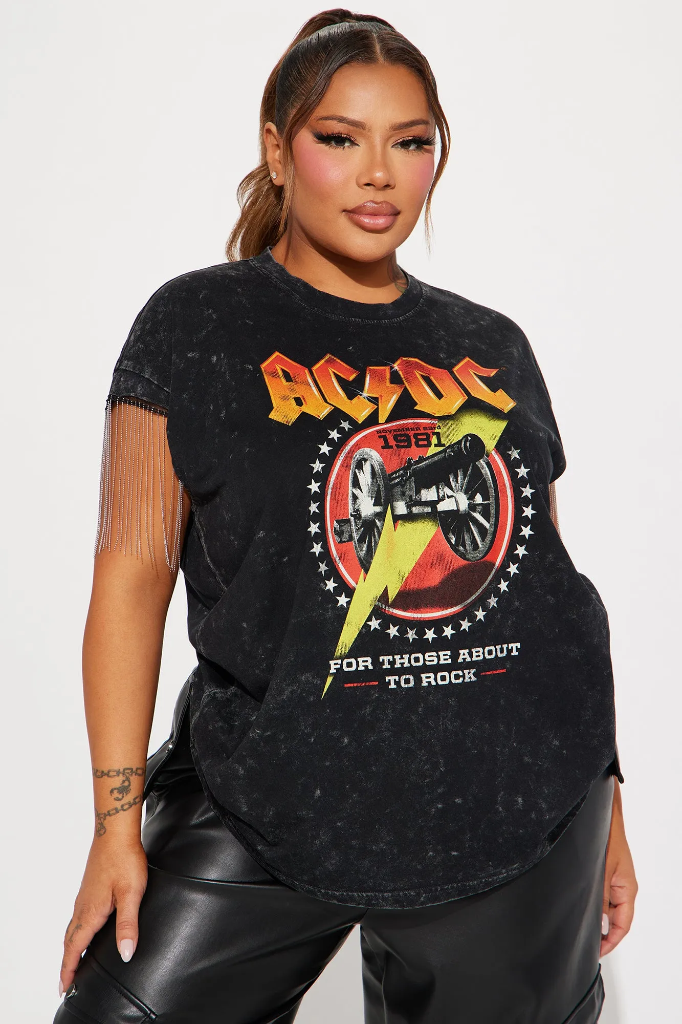 ACDC Fringe Graphic Tee - Black