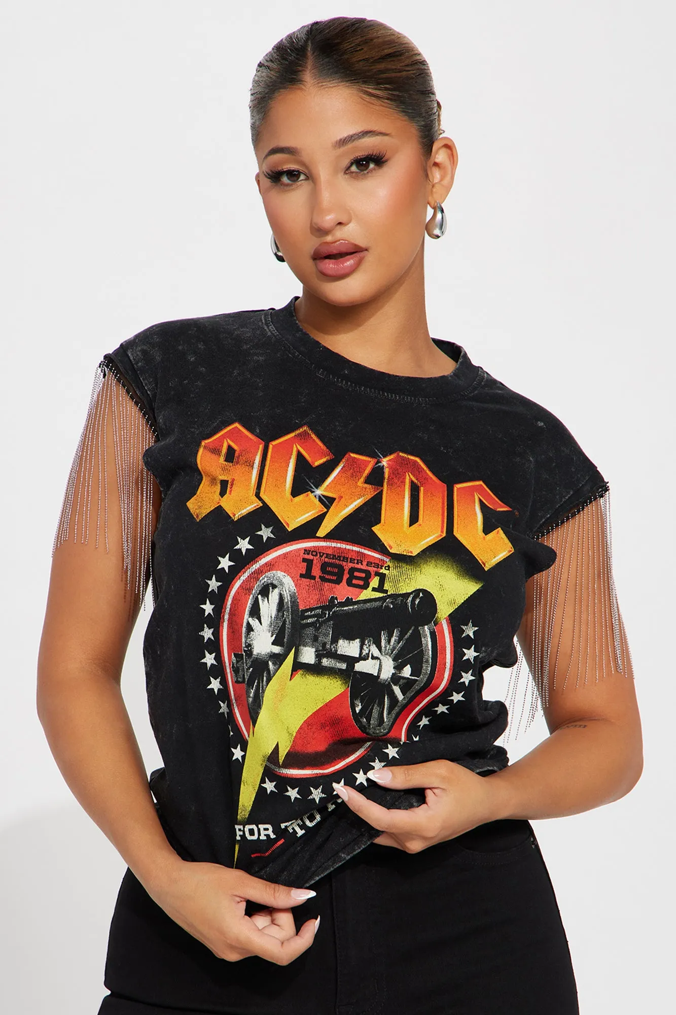 ACDC Fringe Graphic Tee - Black