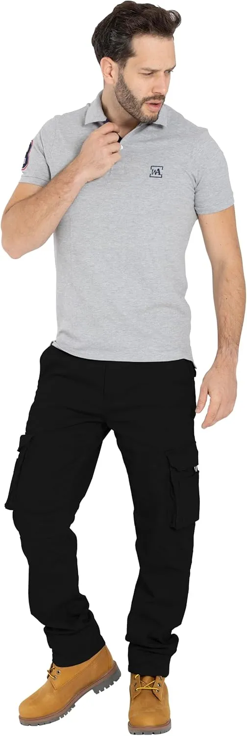 Alamo Casual Cargo Pants for Men - Stretchable, Regular Fit Cargo Work Pants for Men - 6 Pocket Outdoor Mens Work Pants