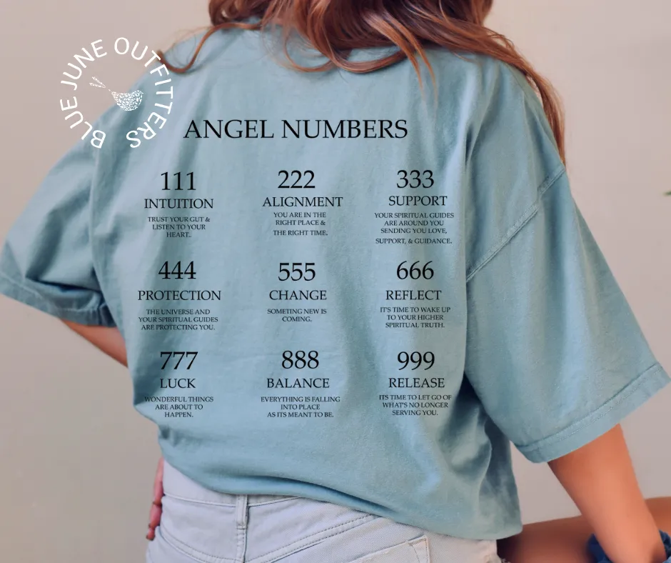 Angel Numbers Comfort Colors Tee