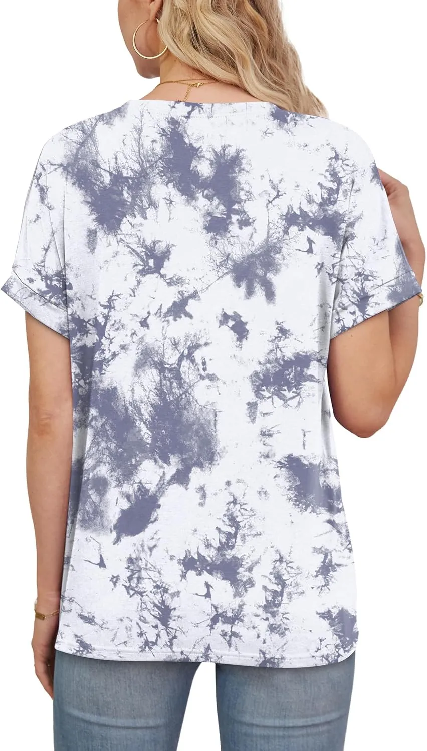 Besshopie Women's Oversized T Shirts Short Sleeve Crewneck Summer Tops Casual Loose Basic Tee Shirts 2025 Trendy Clothes