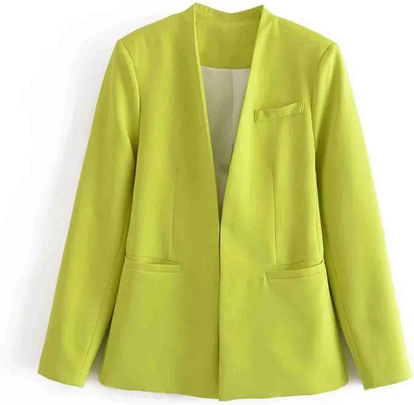 Blazer for Women 2024 Open Front Cardigan Work Suit Business Office Suit Jacket Trench Coat Office Attire