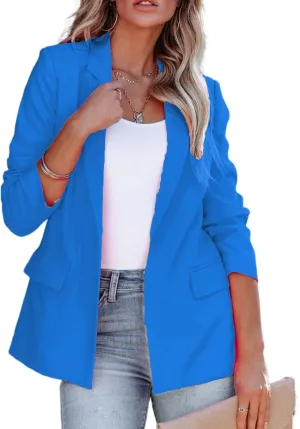 Blazers for Women Business Casual Open Front Long Sleeve Work Office Jackets 2024 Trendy Ol Office Slim Suit Jacket
