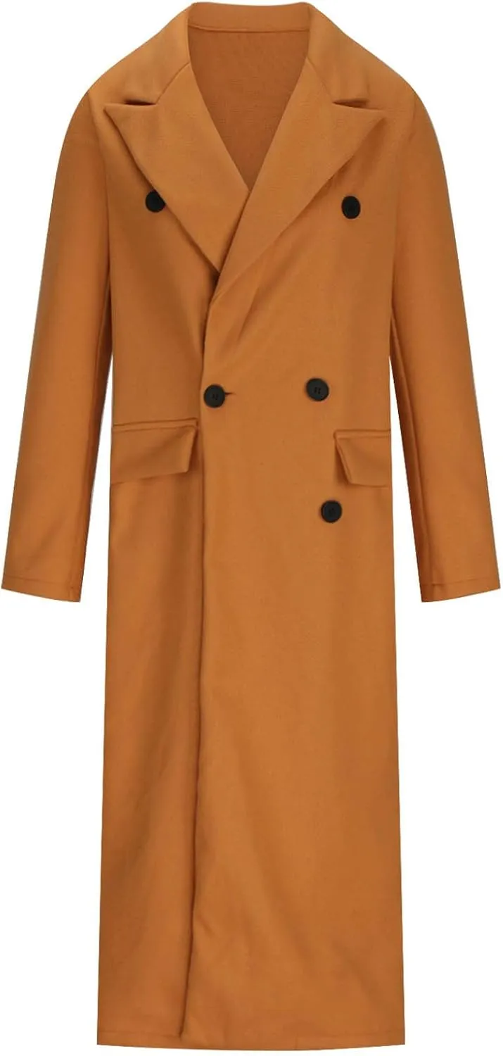 Blazers for Women Wool Cardigan Coat Fall Fashion Trench Coat Loose Long Blazer Jackets Tweed Casual Long Jackets