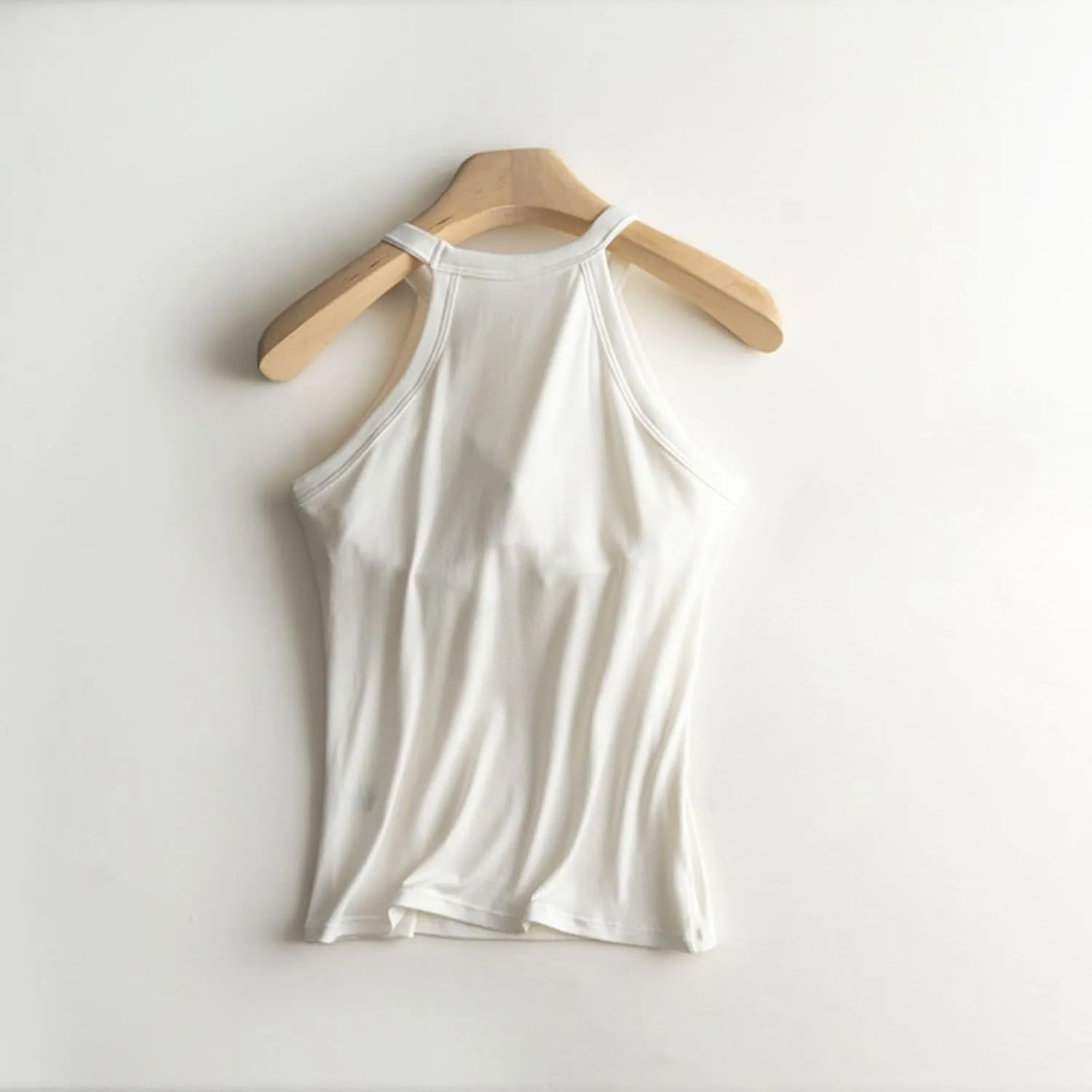 Built in Bra Camisole Shirts for Women Athletic Racerback Basic Solid Color Blouses Casual Soft Workout Tank Tops