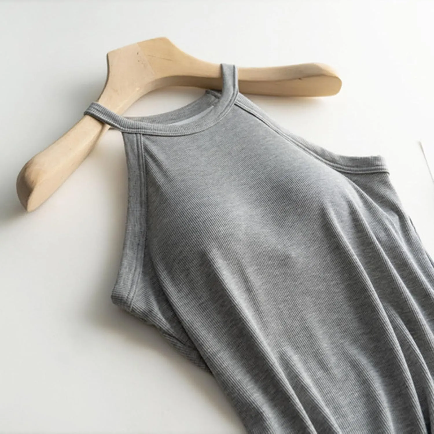 Built in Bra Camisole Shirts for Women Athletic Racerback Basic Solid Color Blouses Casual Soft Workout Tank Tops
