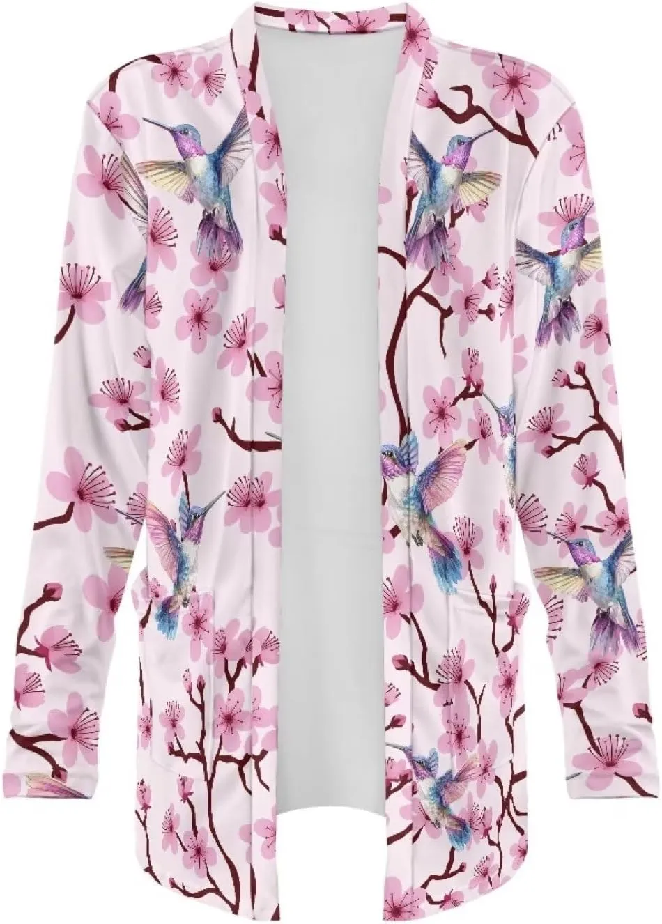 Cardigans for Women Trendy Soft Open Front Draped Cardigan with Pockets Lightweight Long Sleeve Fall Outwear S-2XL