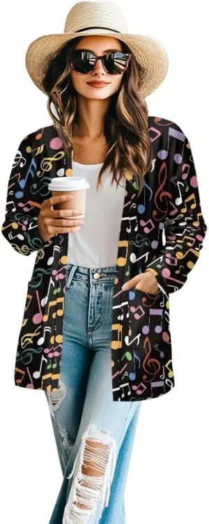 Cardigans for Women Trendy Soft Open Front Draped Cardigan with Pockets Lightweight Long Sleeve Fall Outwear S-2XL