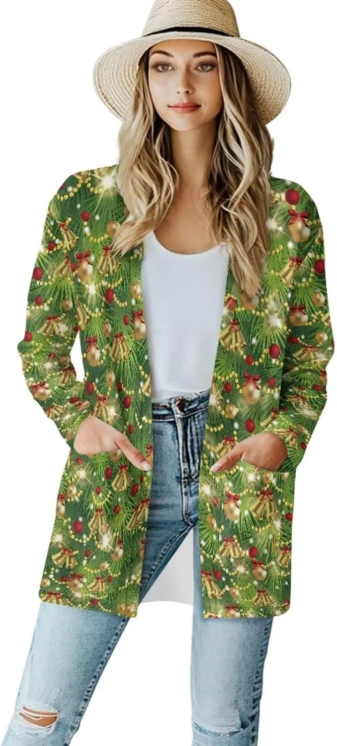 Cardigans for Women Trendy Soft Open Front Draped Cardigan with Pockets Lightweight Long Sleeve Fall Outwear S-2XL