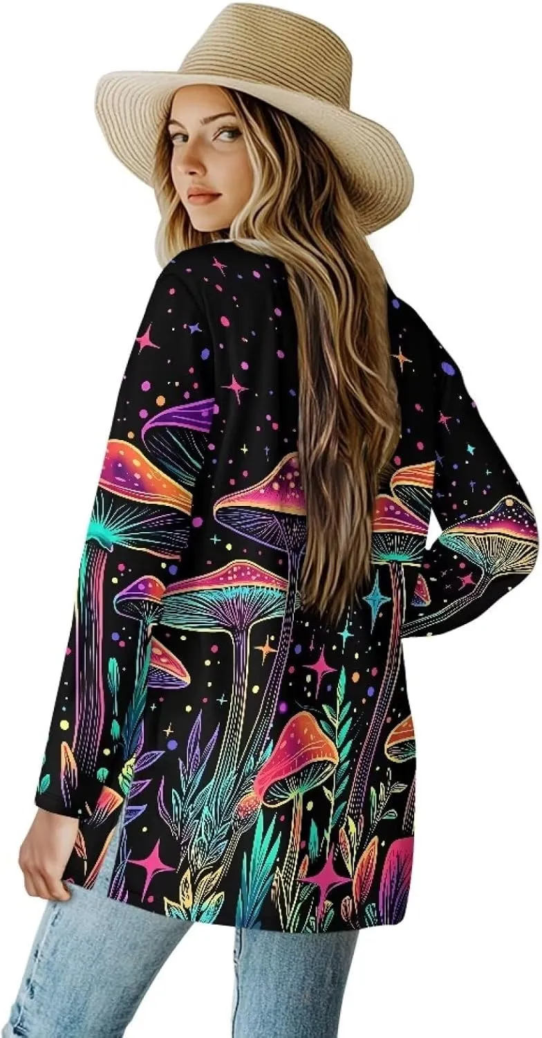 Cardigans for Women Trendy Soft Open Front Draped Cardigan with Pockets Lightweight Long Sleeve Fall Outwear S-2XL