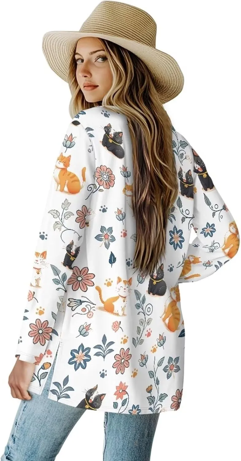 Cardigans for Women Trendy Soft Open Front Draped Cardigan with Pockets Lightweight Long Sleeve Fall Outwear S-2XL
