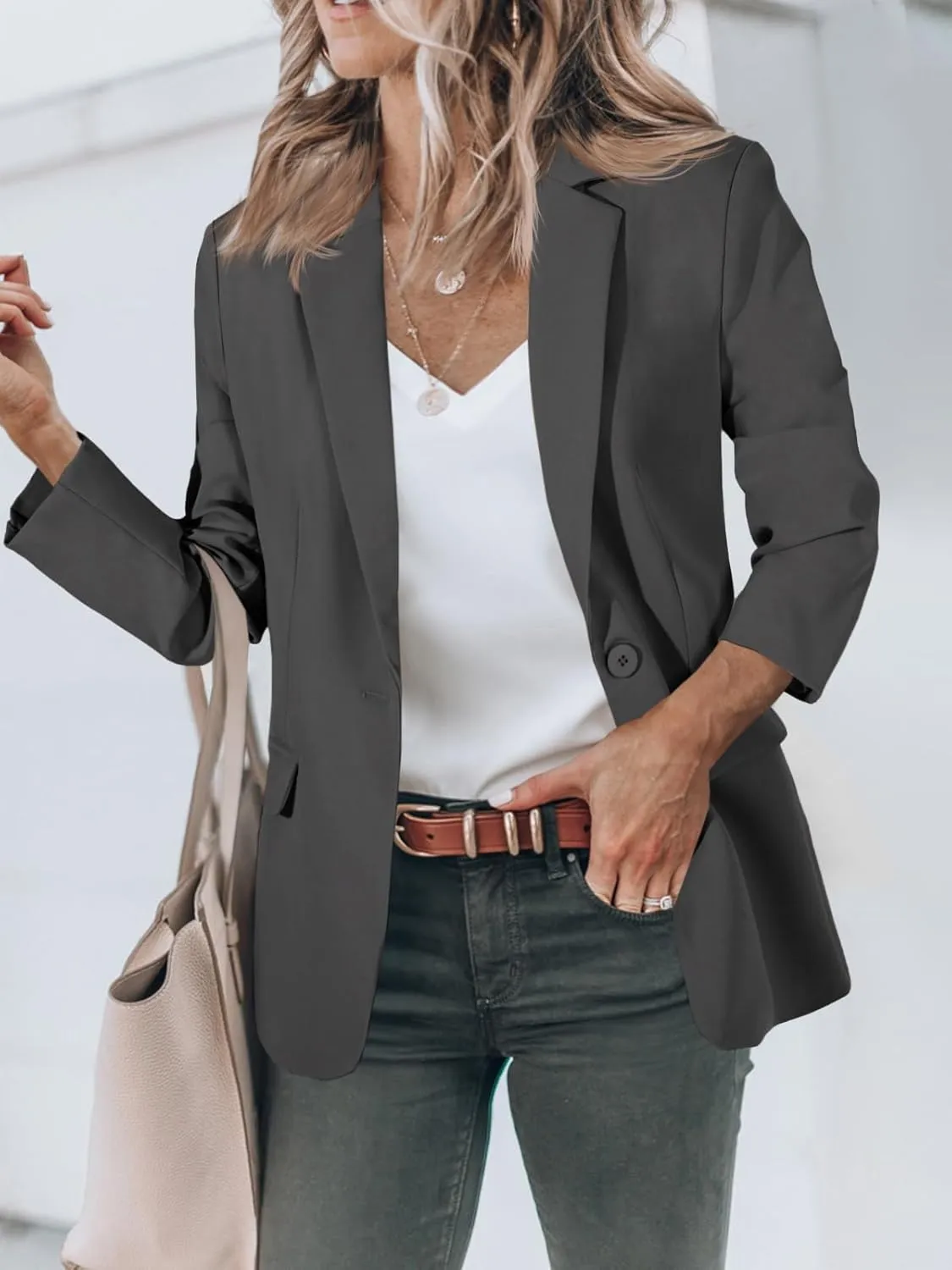 Cicy Bell Womens Work Blazers Long Sleeve Open Front Suit Jackets 2025 Business Casual Outfits