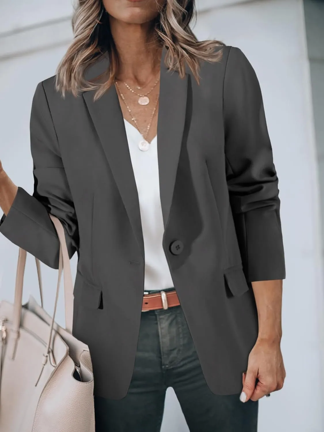 Cicy Bell Womens Work Blazers Long Sleeve Open Front Suit Jackets 2025 Business Casual Outfits