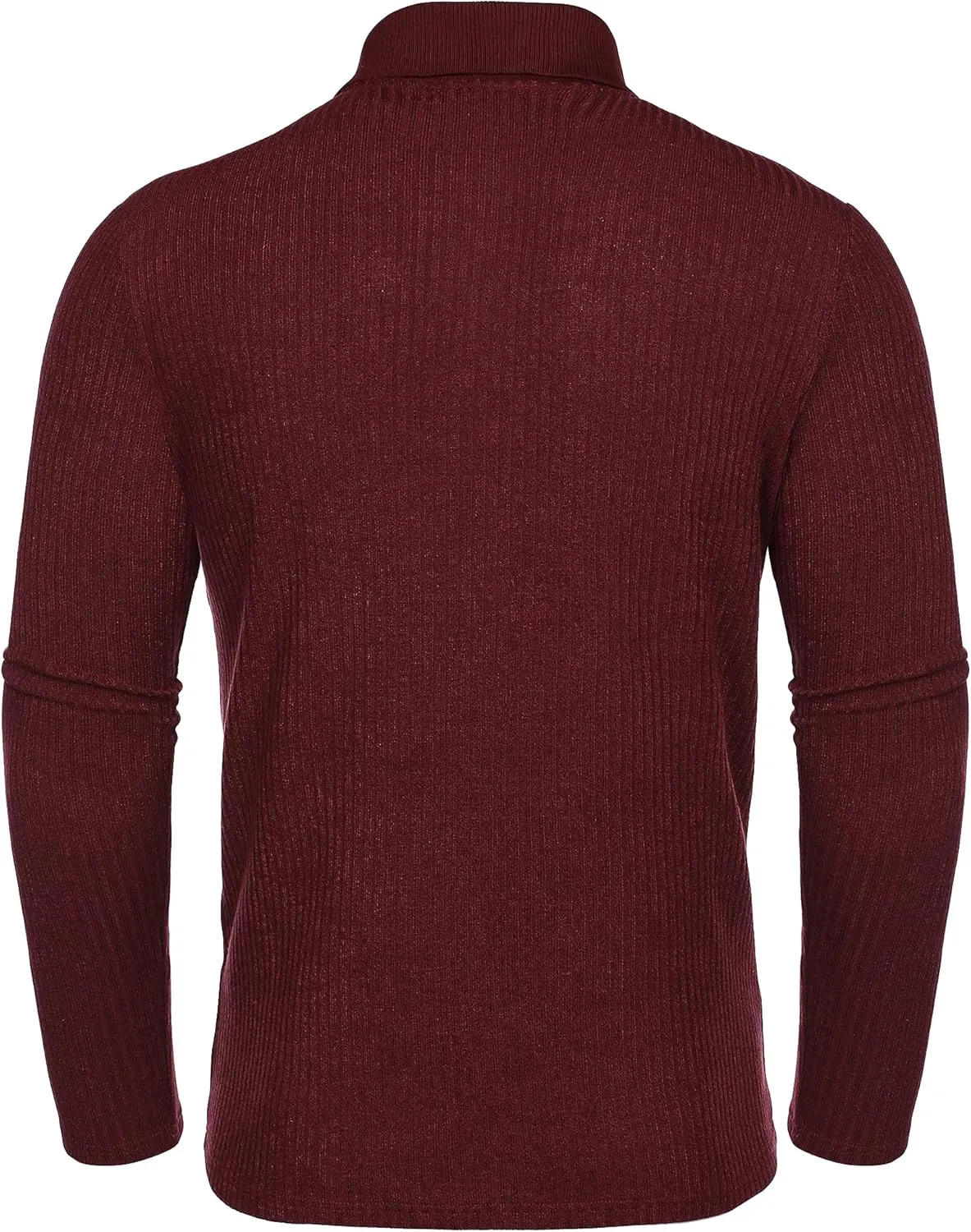 COOFANDY Men's Stretch Muscle Tshirts Long Sleeve Knit Tees Casual Slim Fit Polo Shirts