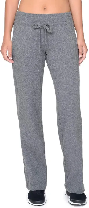Danskin Women's Straight Leg Drawcord Athletic Pants
