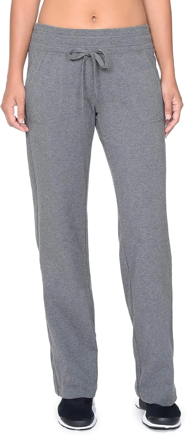 Danskin Women's Straight Leg Drawcord Athletic Pants