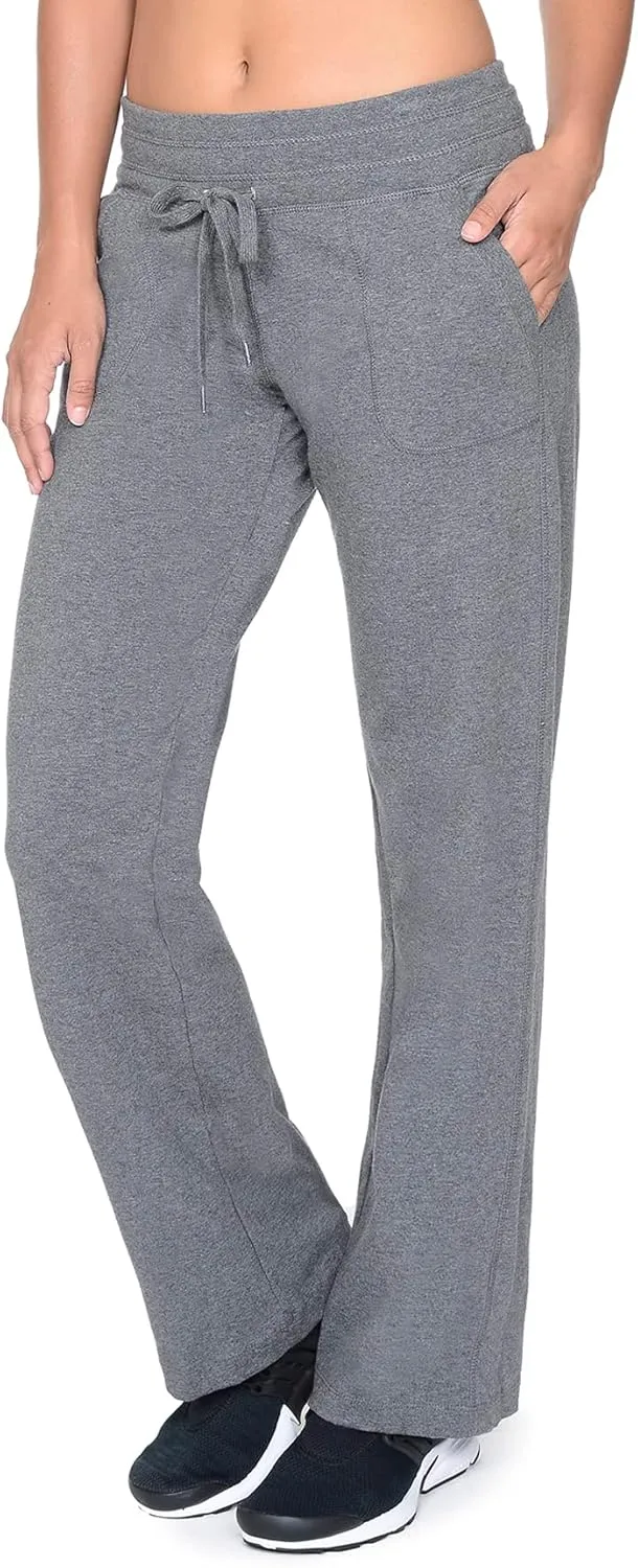 Danskin Women's Straight Leg Drawcord Athletic Pants