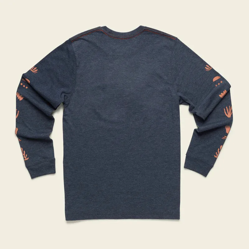 Distant Forms Select Long Sleeve T-Shirt: Navy Heather