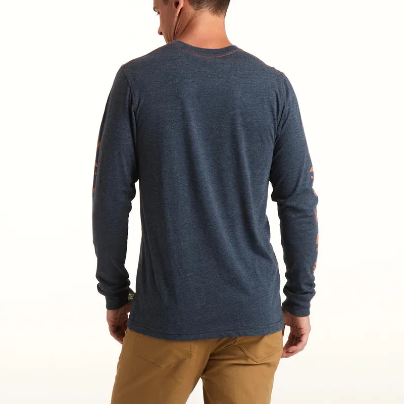 Distant Forms Select Long Sleeve T-Shirt: Navy Heather