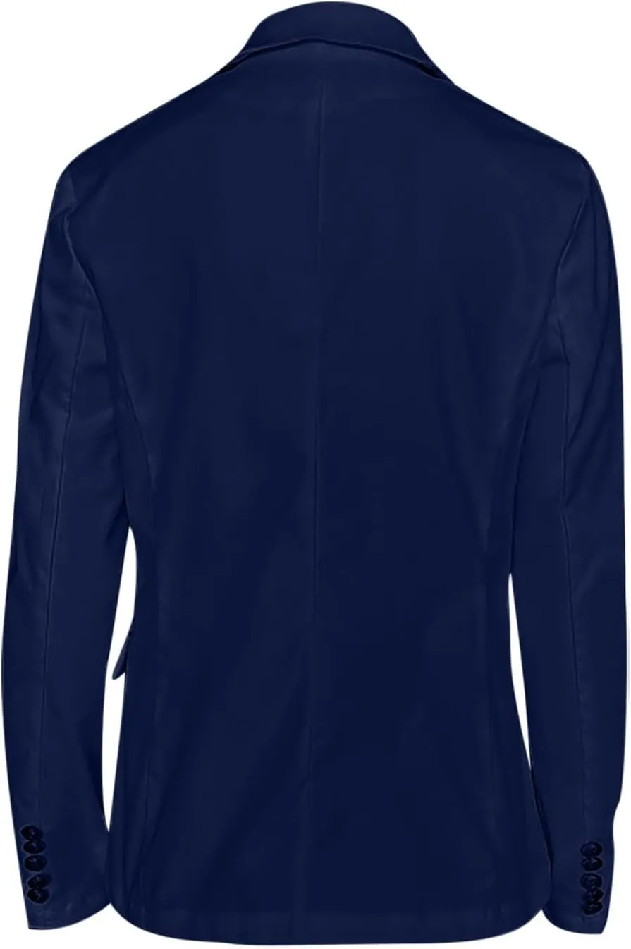 Elegant Business Office Work Jackets Solid Button Suit Blazers for Women Thin Fall Coat Casual Cardigan Outerwear