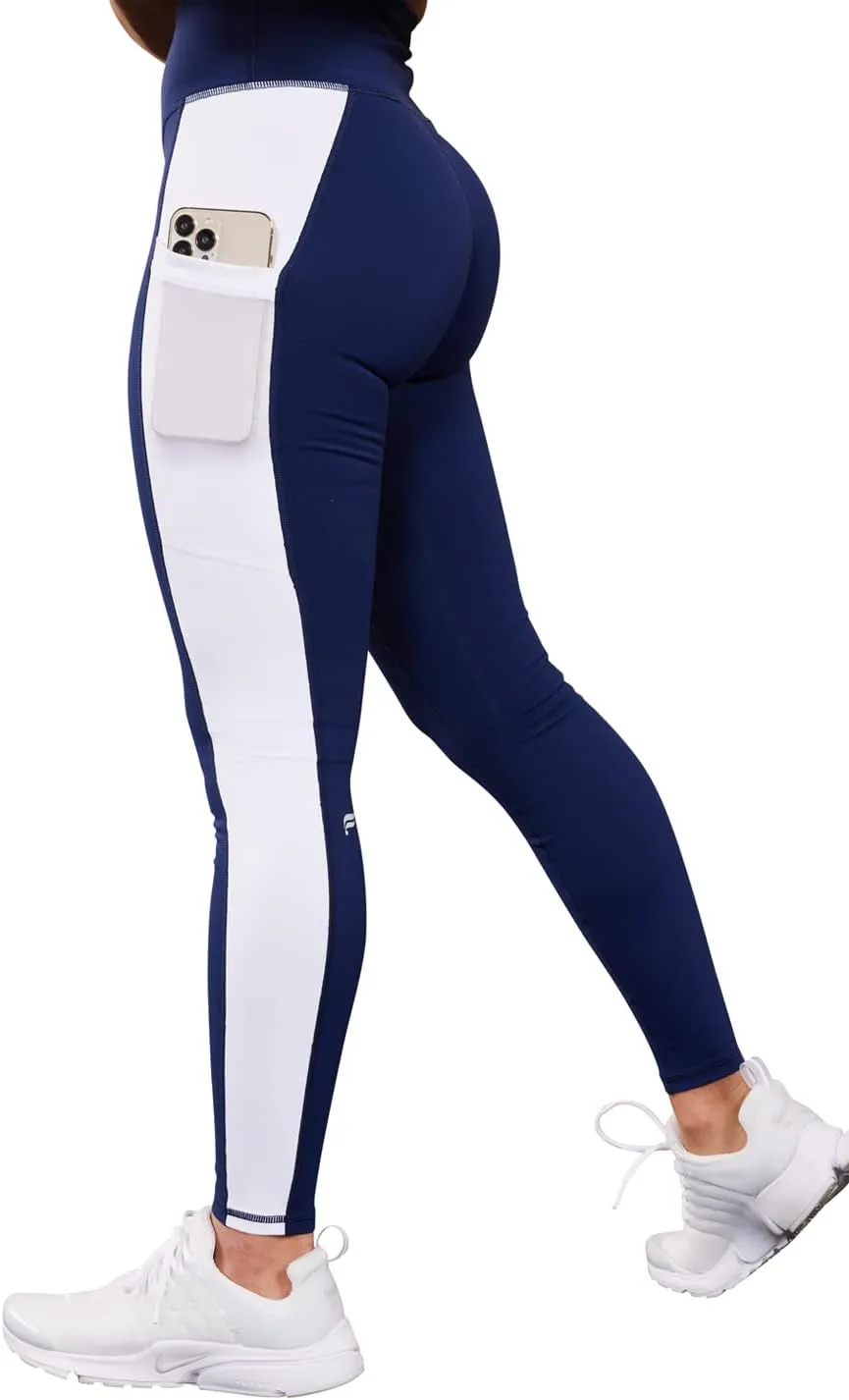 Fabletics Women's On-The-Go PowerHold High-Waisted Legging, Maximum Compression, Flattering
