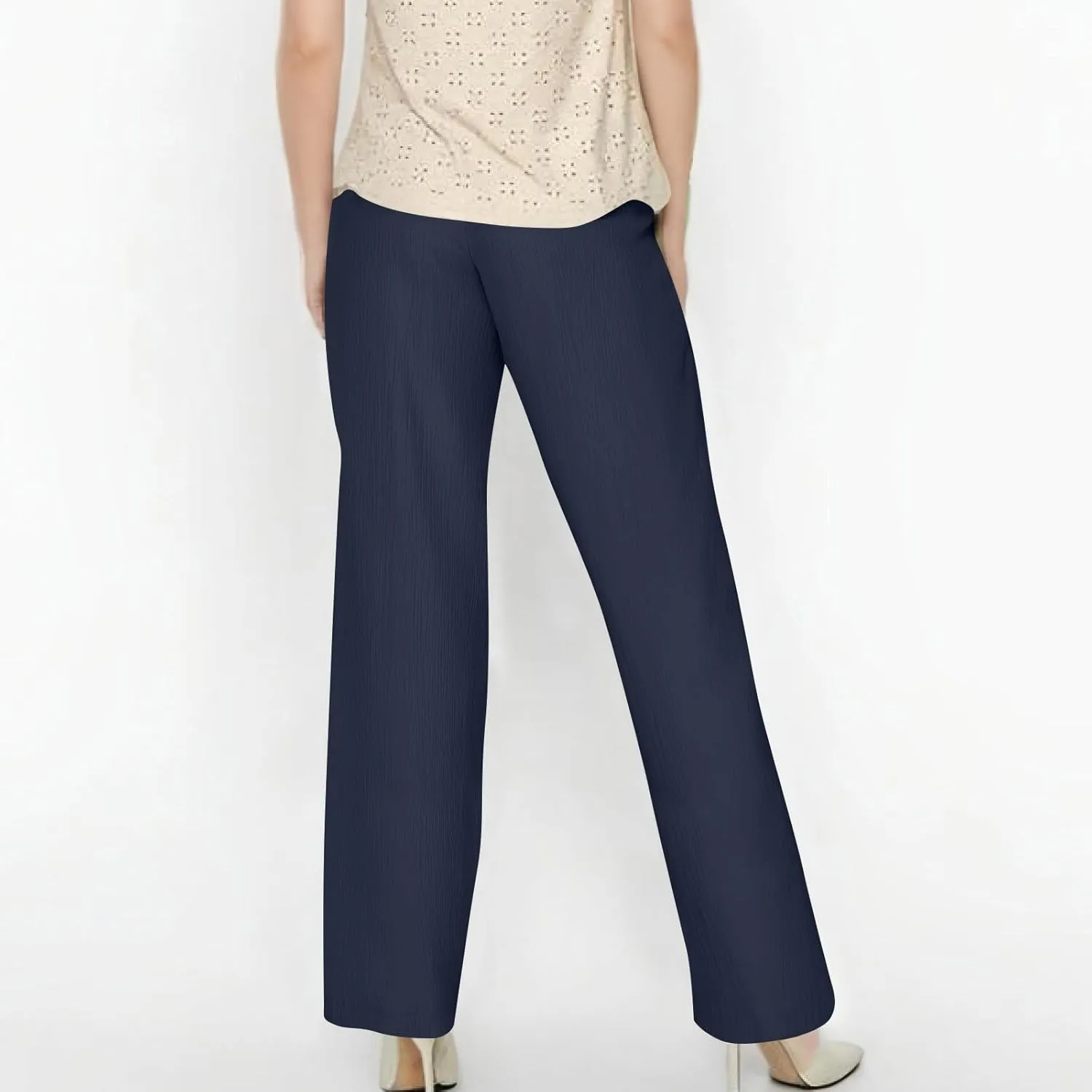 GOFULY Linen Pants Women Wide Leg Beach High Rise Pants Casual Elastic Waist Drawstring Summer 2025 Solid Trouser with Pocket