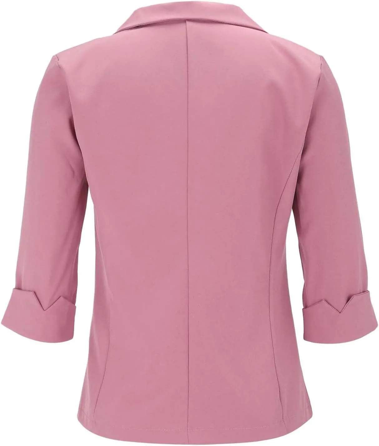GOKKILRW Womens Blazers Petite Ladies Coats 3/4 Sleeve One Button Lapel Collared Formal Jackets Business Office Work Suits