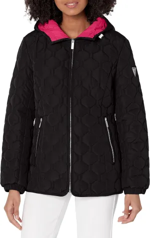 GUESS Women's Quilt Short Light-Weight Jacket
