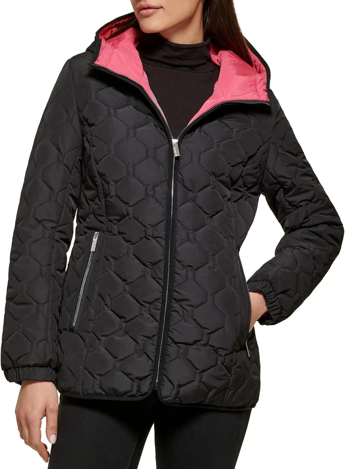 GUESS Women's Quilt Short Light-Weight Jacket
