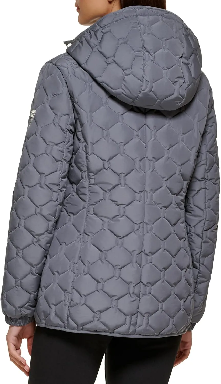 GUESS Women's Quilt Short Light-Weight Jacket