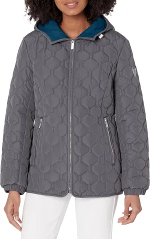 GUESS Women's Quilt Short Light-Weight Jacket