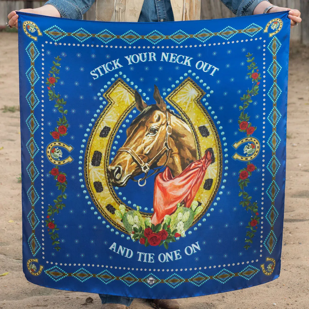 Hold Your Horses Royal Blue Bandana Wildrags at Bourbon Cowgirl