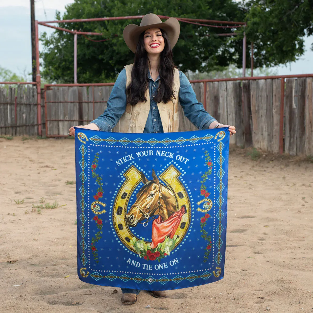 Hold Your Horses Royal Blue Bandana Wildrags at Bourbon Cowgirl
