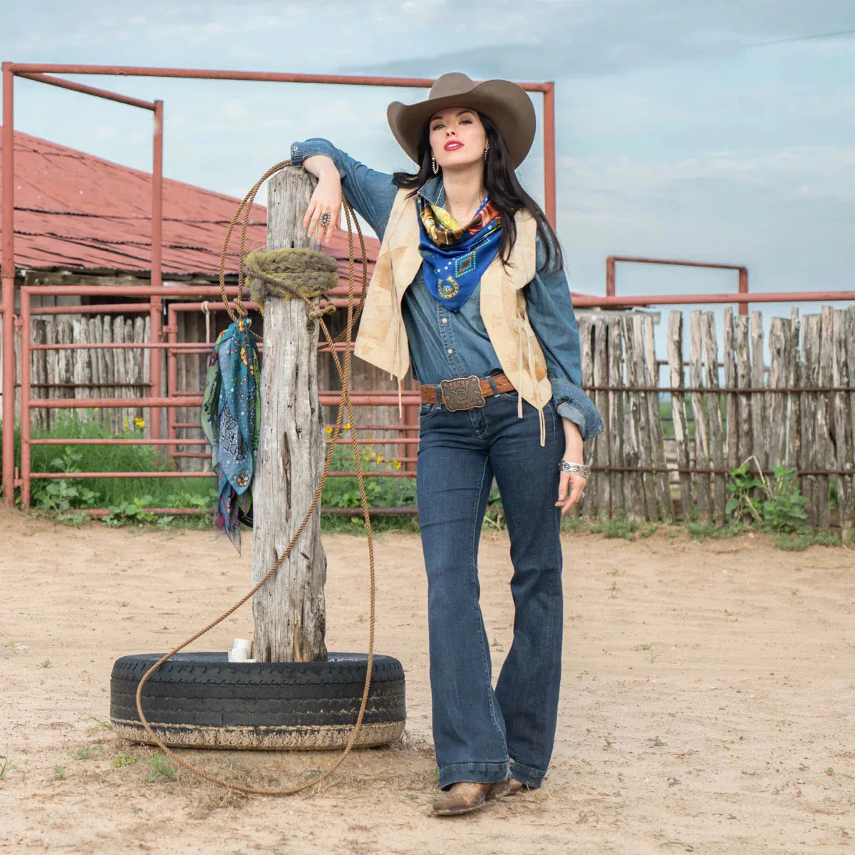 Hold Your Horses Royal Blue Bandana Wildrags at Bourbon Cowgirl