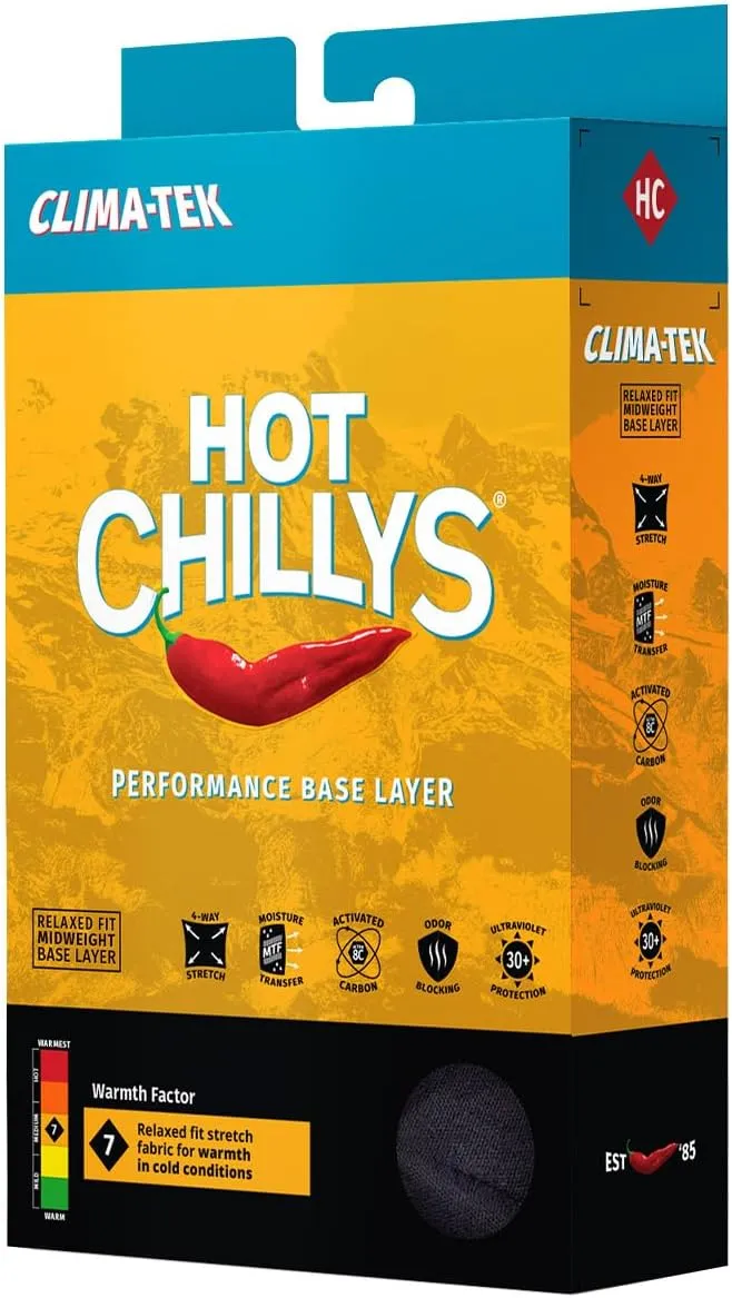 Hot Chillys Women's Clima-Tek Tights | Warm Breathable Moisture-Wicking Midweight Relaxed Fit Base Layer Thermal Leggings