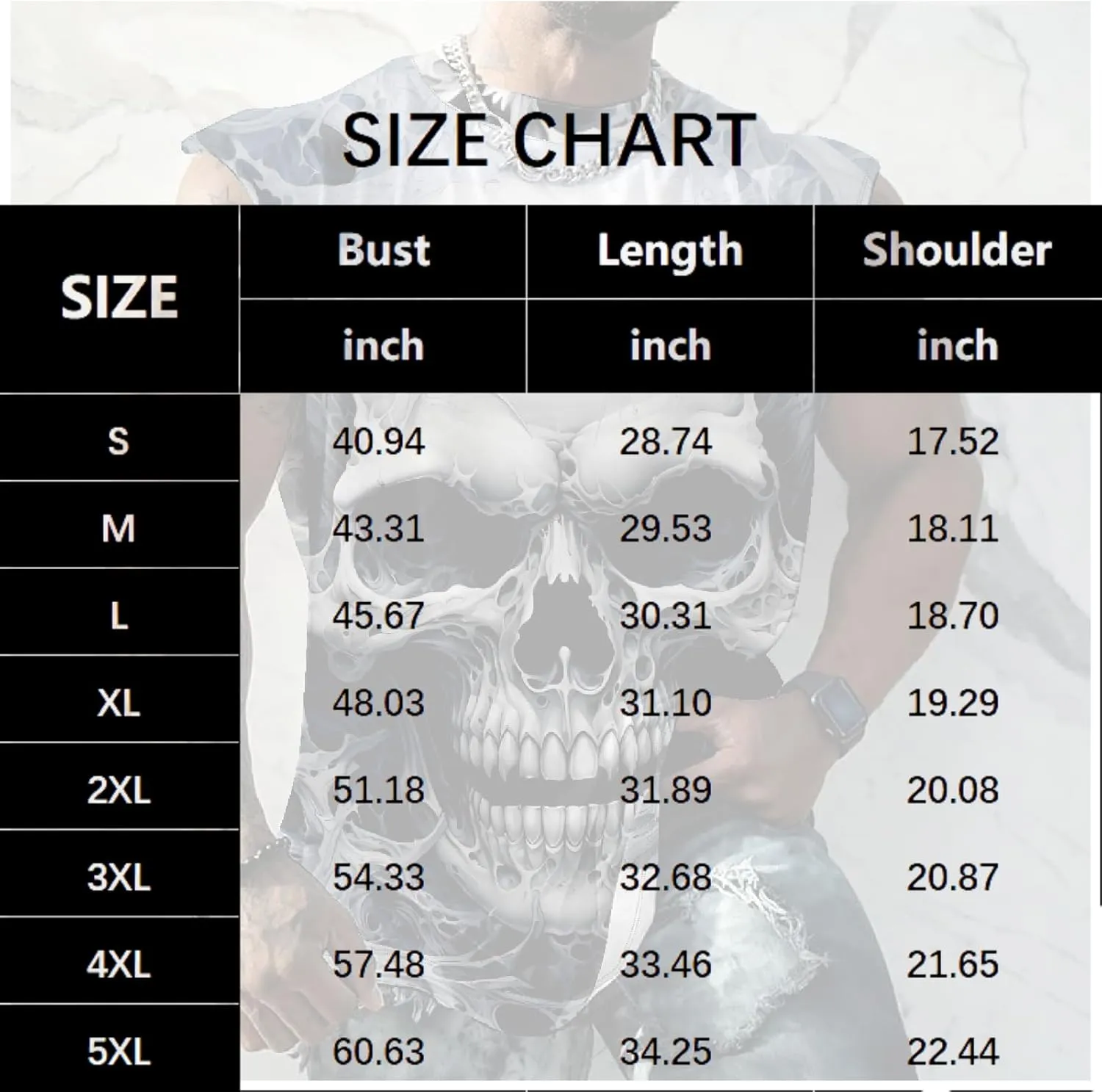 HOTYD Men's Graphic Tank Tops Novelty Skull 3D Printed Muscle Casual Sleeveless T-Shirt Summer Quick Dry Crew Neck Tees