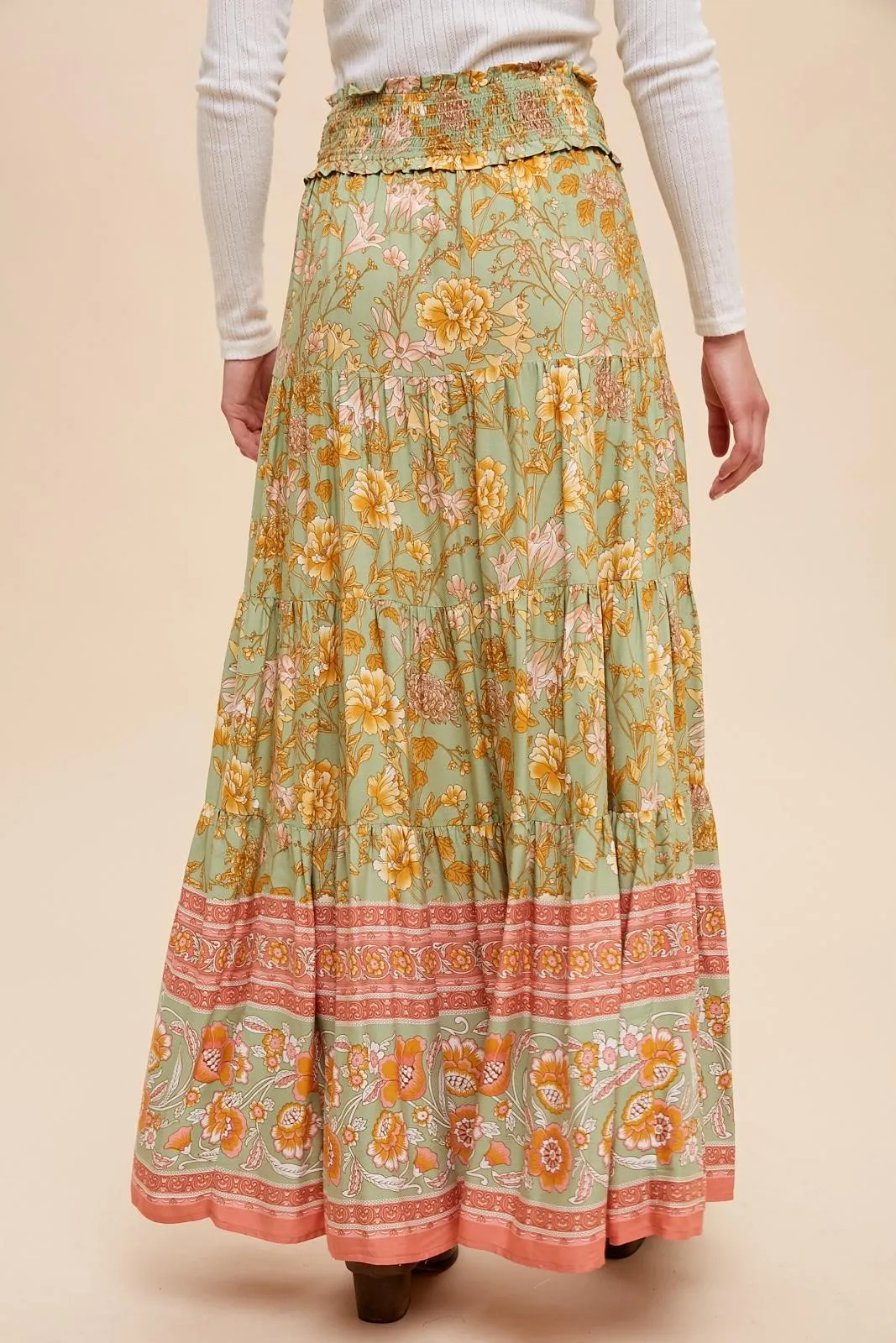 Kiwi Boho Maxi Skirt