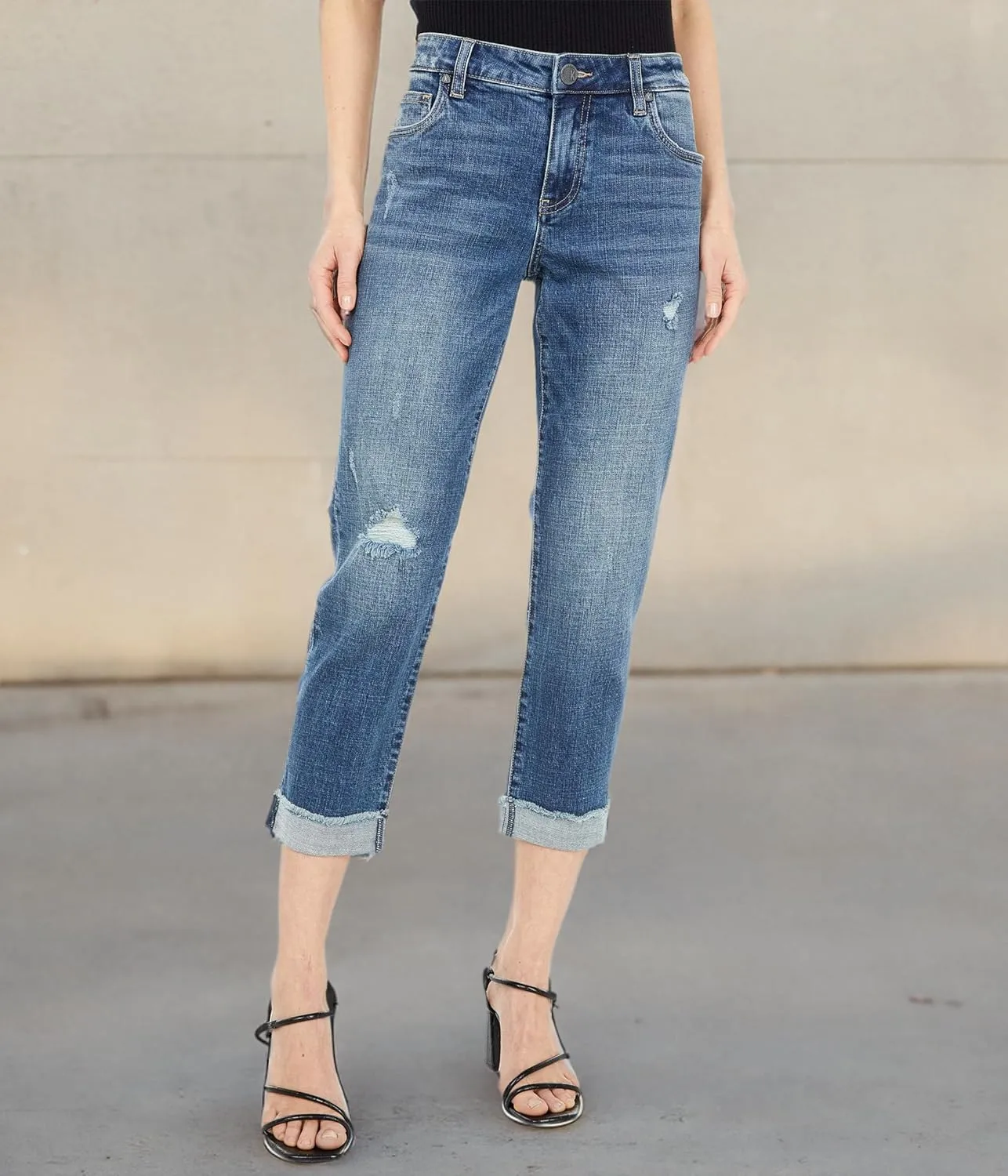 KUT from the Kloth Amy Crop Straight Leg Jeans