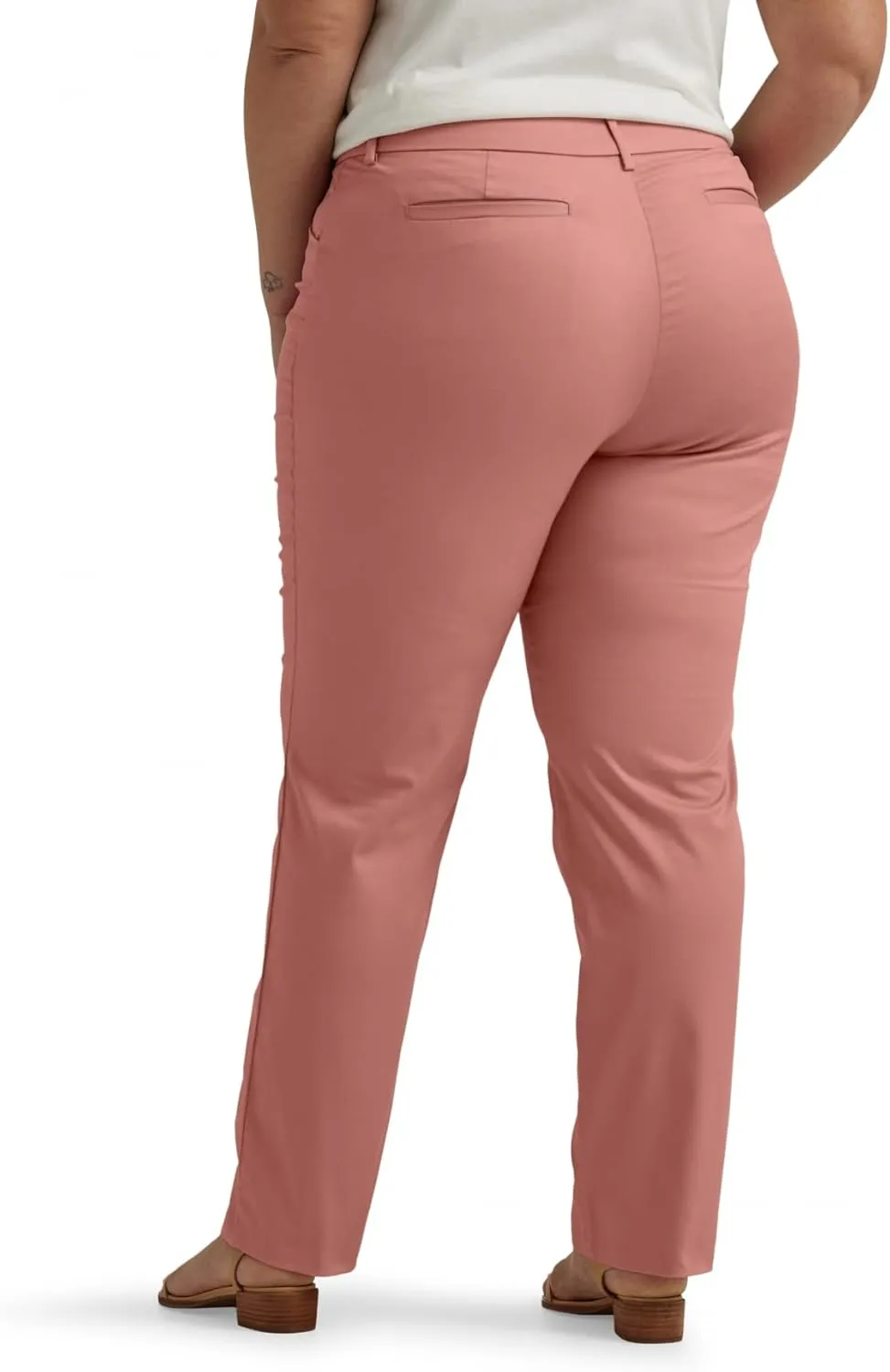 Lee Women's Plus Size Wrinkle Free Relaxed Fit Straight Leg Pant