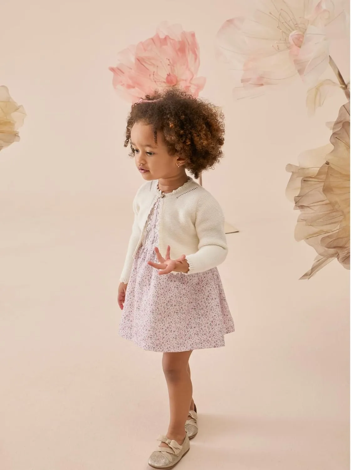Lilax Baby Girls' Long Sleeve Shrug, Knit Girls Cardigan, Childrens Bolero